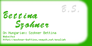 bettina szohner business card